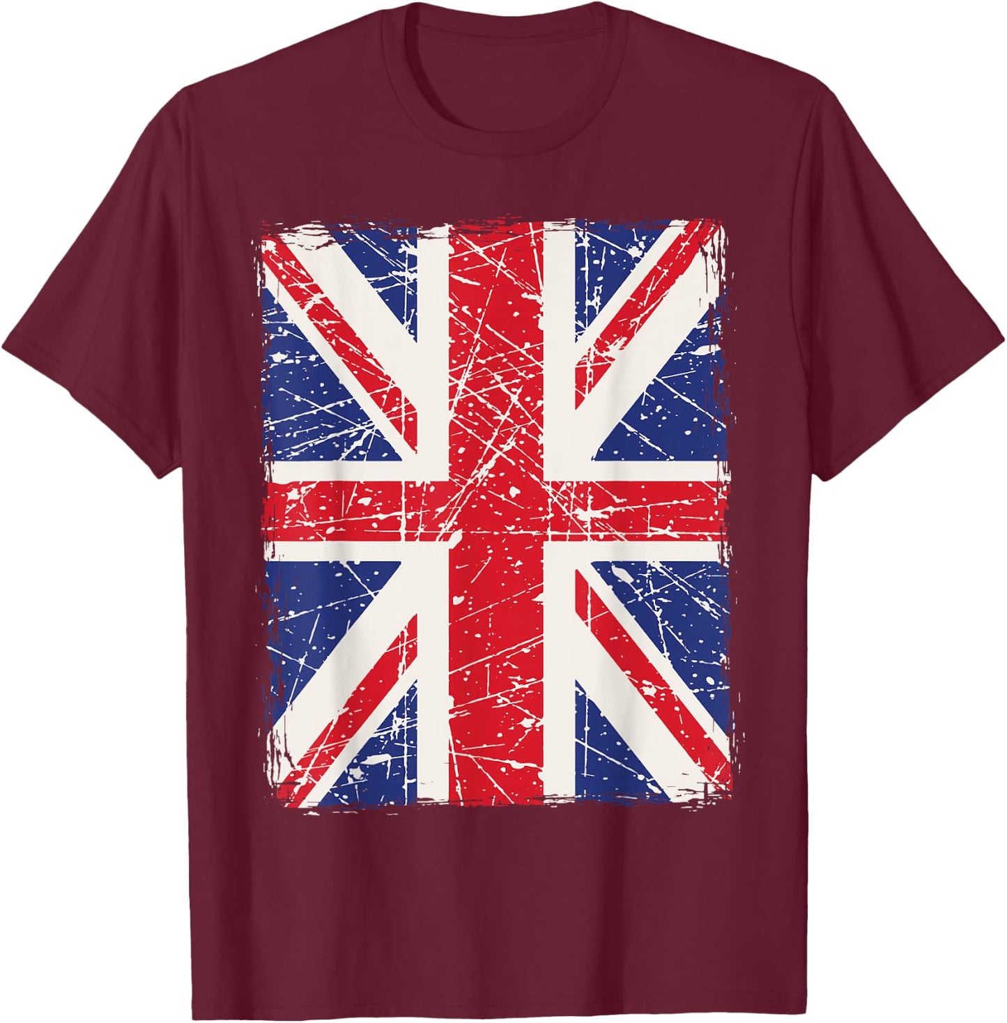 Union Jack, British flag T-Shirt - T-Shirt | Maroon