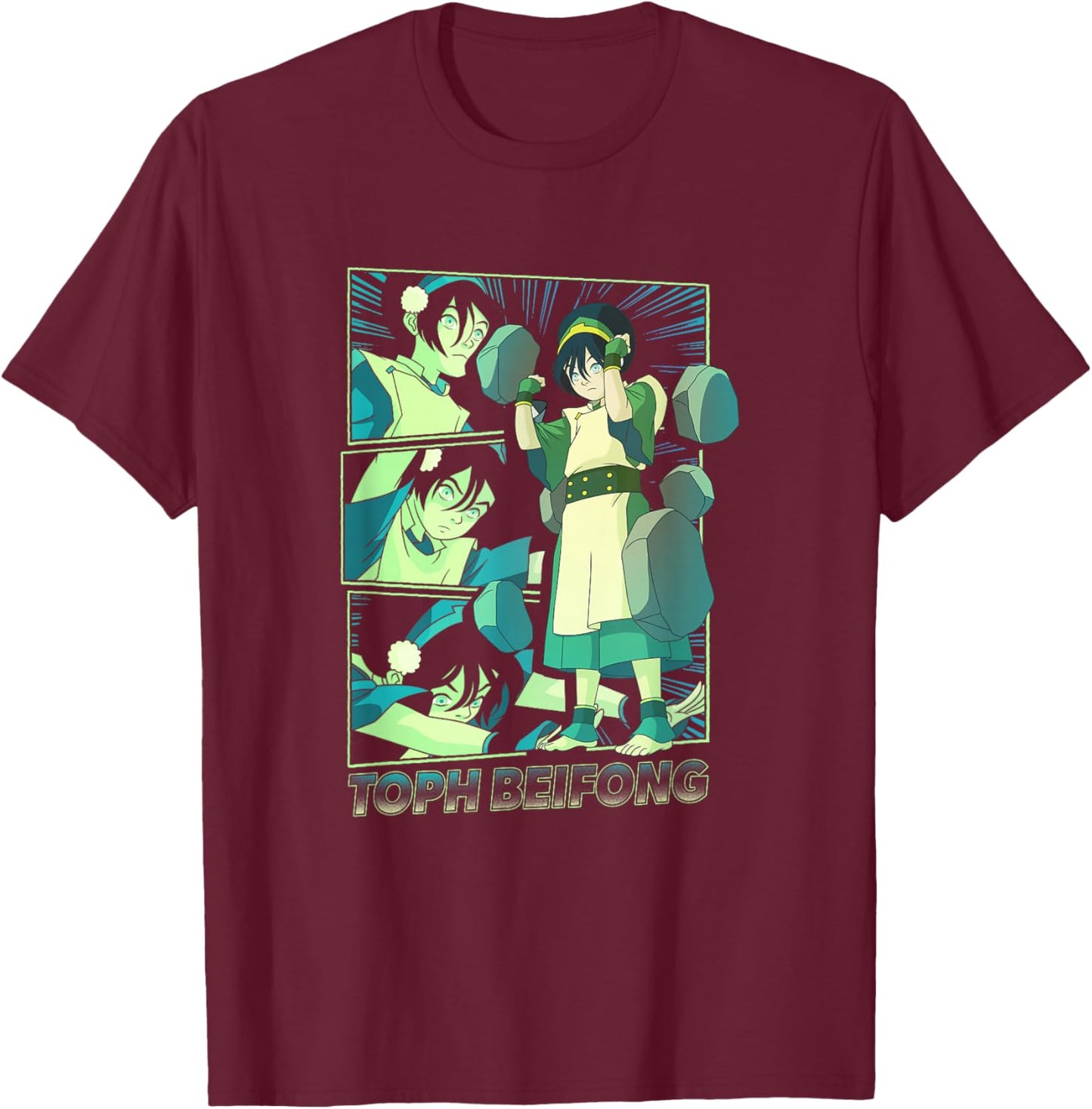 Avatar: The Last Airbender Toph Beifong Earthbending Master T-Shirt - T-Shirt | Maroon