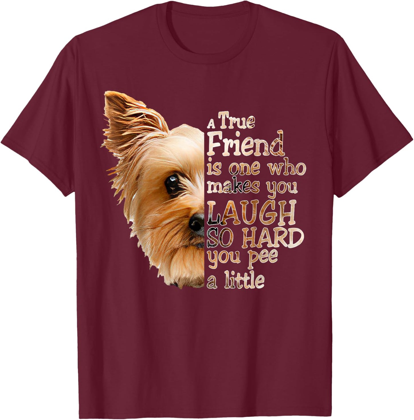 A True Friend silky terrier Gifts Dog Lover T-Shirt - T-Shirt | Maroon