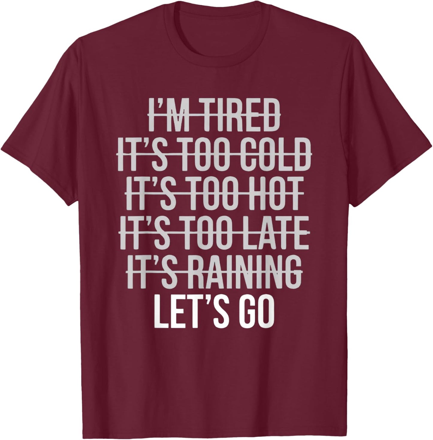 No Excuses -Fitness Exercise Motivation Bodybuilding Athlete T-Shirt - T-Shirt | Maroon