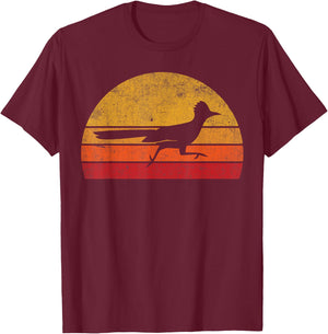 Vintage Roadrunner Lover Retro Art Animal T-Shirt - T-Shirt | Maroon