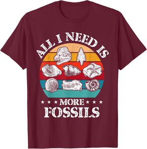 Fossiling Paleontologist Fossil Collector Fossil Hunting T-Shirt - T-Shirt | Maroon