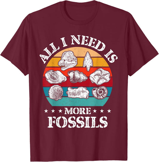 Fossiling Paleontologist Fossil Collector Fossil Hunting T-Shirt - T-Shirt | Maroon