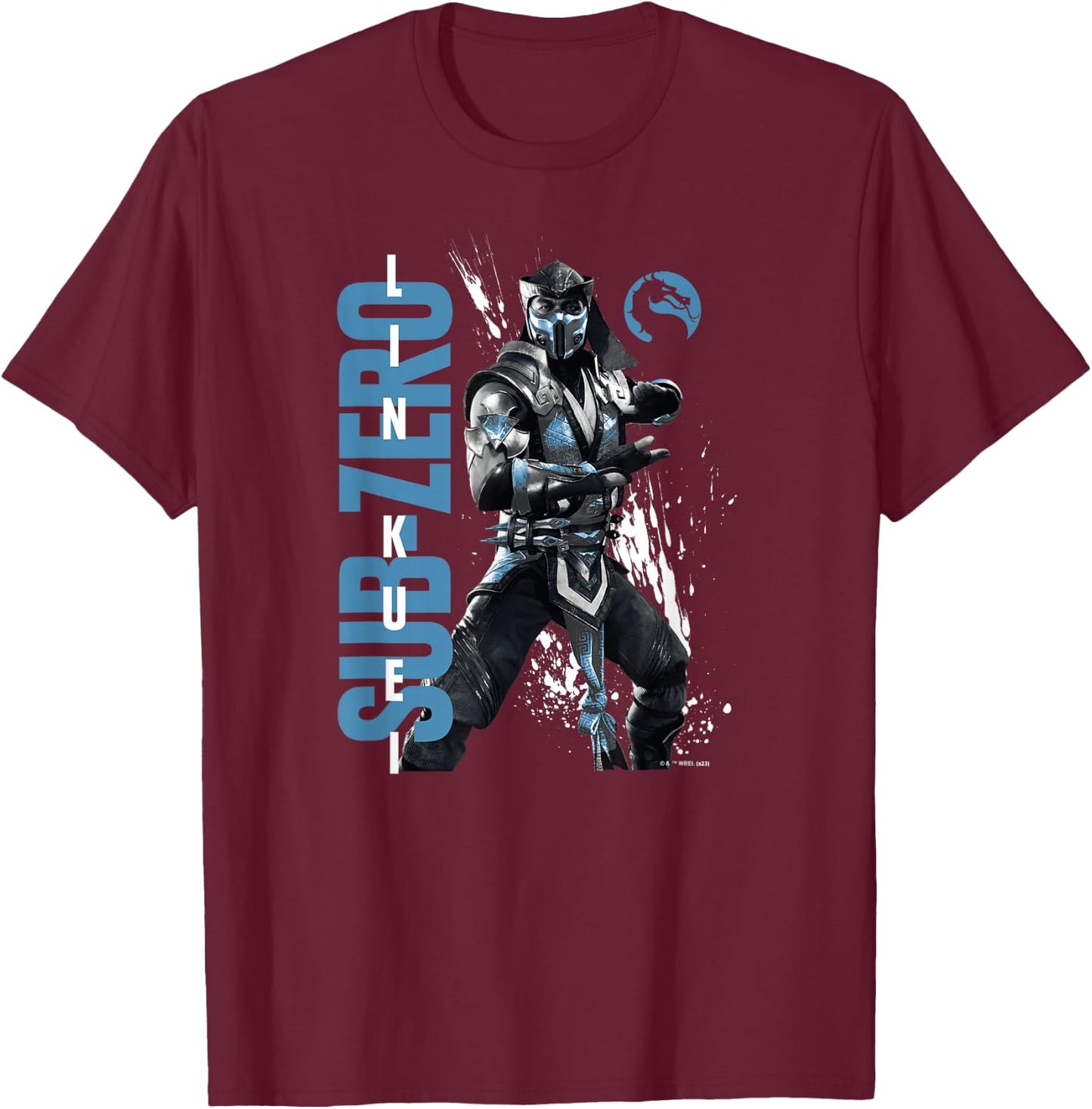 Mortal Kombat - Sub Zero Lin Kuei T-Shirt - T-Shirt | Maroon