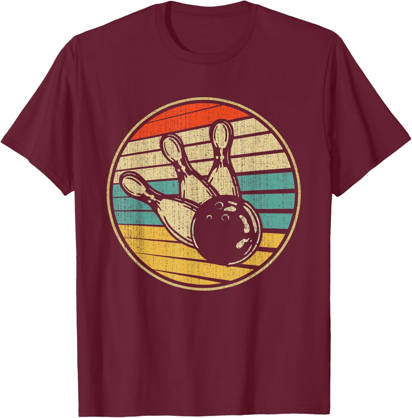 This Is How I Roll Vintage Retro Bowling 60s 70s Bowler T-Shirt - T-Shirt | Maroon
