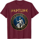 Neptune Ancient Roman Sea God Symbol T-Shirt - T-Shirt | Maroon
