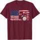 Drum Sets - USA Flag Drummer Music Lover Drumming T-Shirt - T-Shirt | Maroon