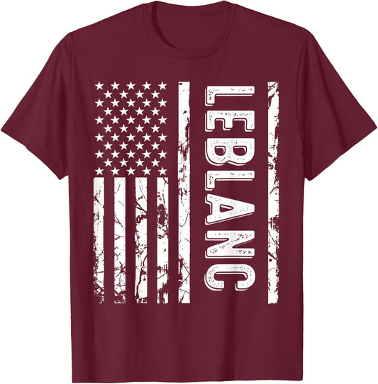 Leblanc Last Name Funny Surname Team Leblanc Family Reunion T-Shirt - T-Shirt | Maroon