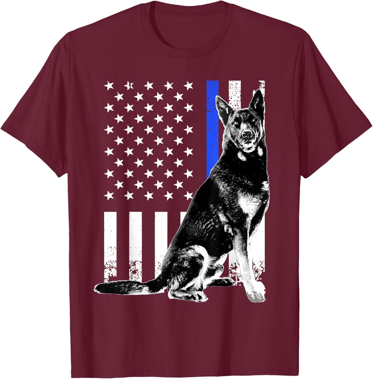 Cute German Shepherd Women K9 Belgian Malinois Lover T-Shirt - T-Shirt | Maroon