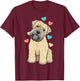 I Love My Soft Coated Wheaten Terrier Dog Valentines Heart T-Shirt - T-Shirt | Maroon
