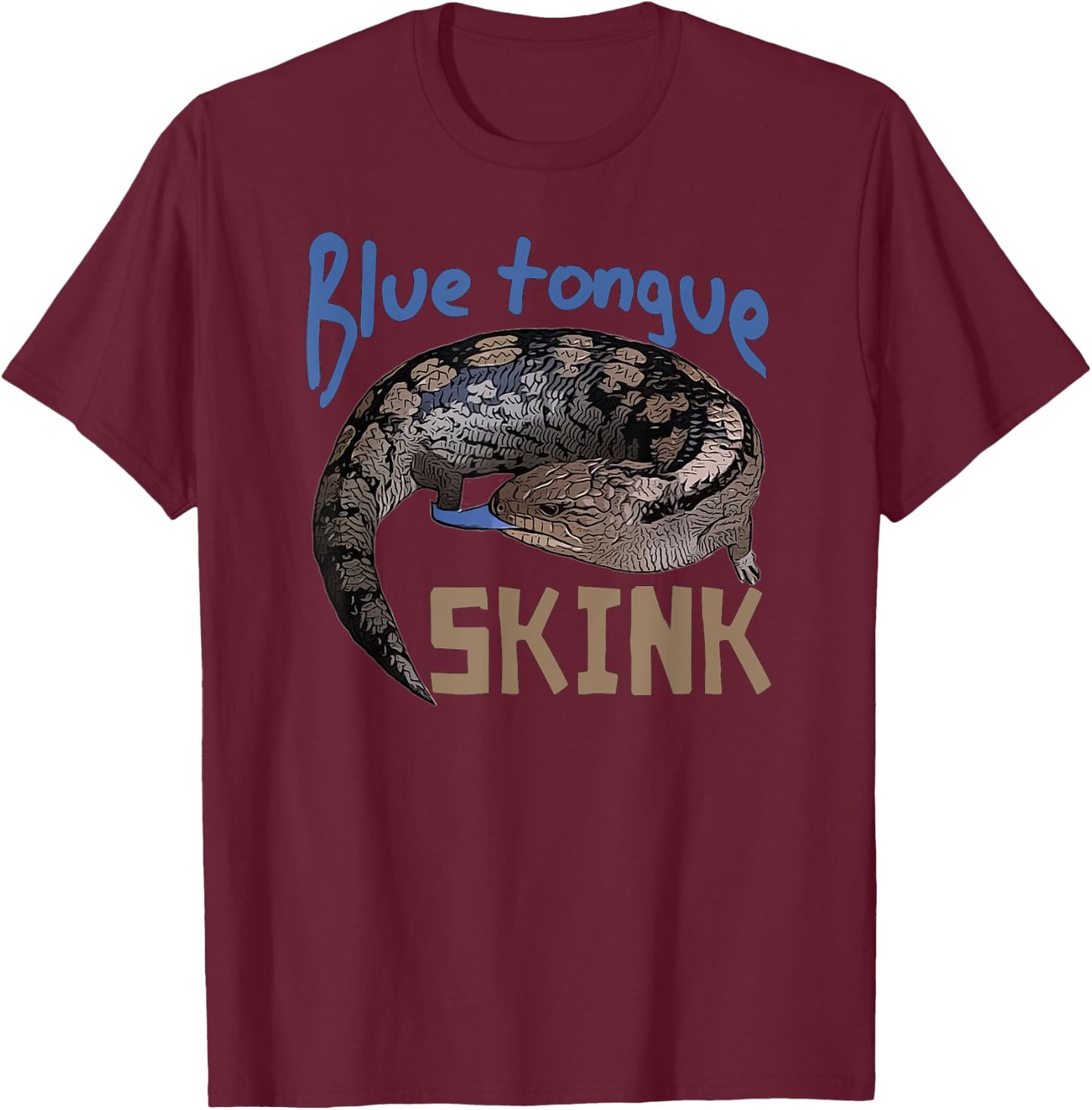 Blue Tongue Skink pet lizard design T-Shirt - T-Shirt | Maroon