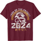 Year Of The Dragon 2024 Chinese Zodiac Chinese New Year 2024 T-Shirt - T-Shirt | Maroon