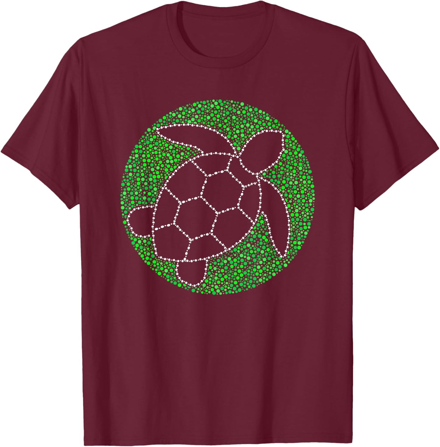 Sea Turtle Green Polka Dot Day 2023 Boys Girls Art Teacher T-Shirt - T-Shirt | Maroon