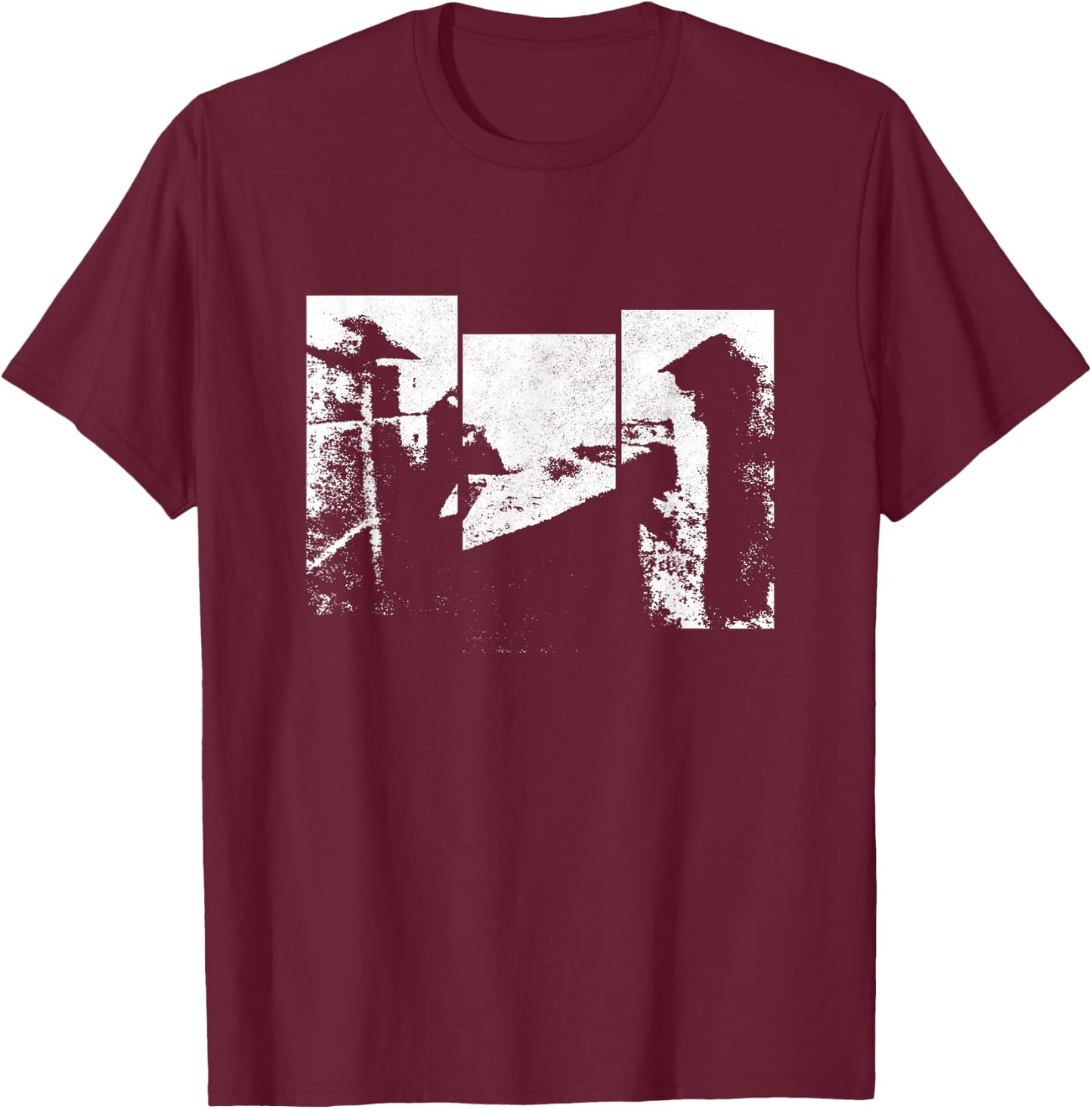 Nicéphore Niépce View From The Window At Le Gras Photography T-Shirt - T-Shirt | Maroon