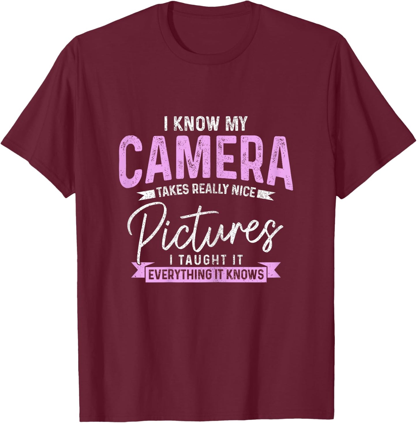 Funny Photographer Vintage Camera Funny Photography T-Shirt - T-Shirt | Maroon