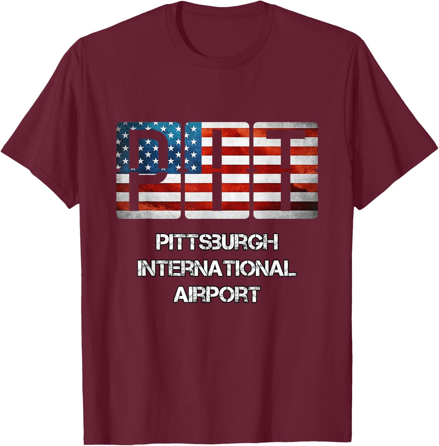 Pittsburgh Airport T-Shirt - T-Shirt | Maroon