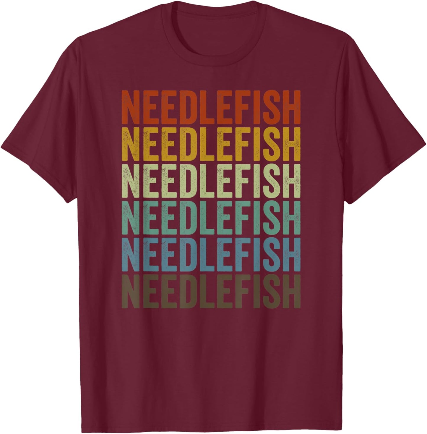 Needlefish Retro T-Shirt - T-Shirt | Maroon