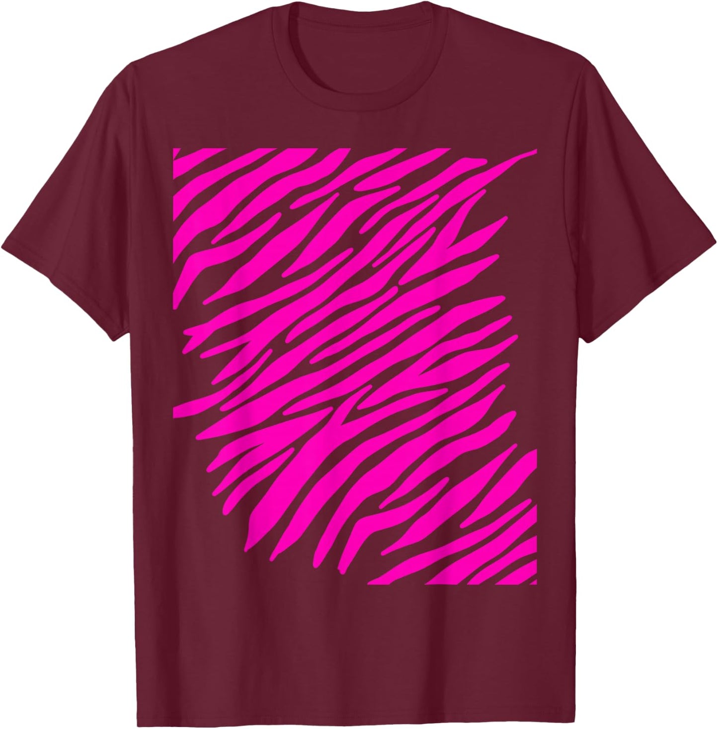 Trashy Y2K Room Decor McBling Aesthetic 2000s Animal Print T-Shirt - T-Shirt | Maroon