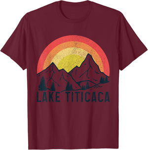 Titicaca Lake Bolivia Vintage Bolivian Souvenir T-Shirt - T-Shirt | Maroon