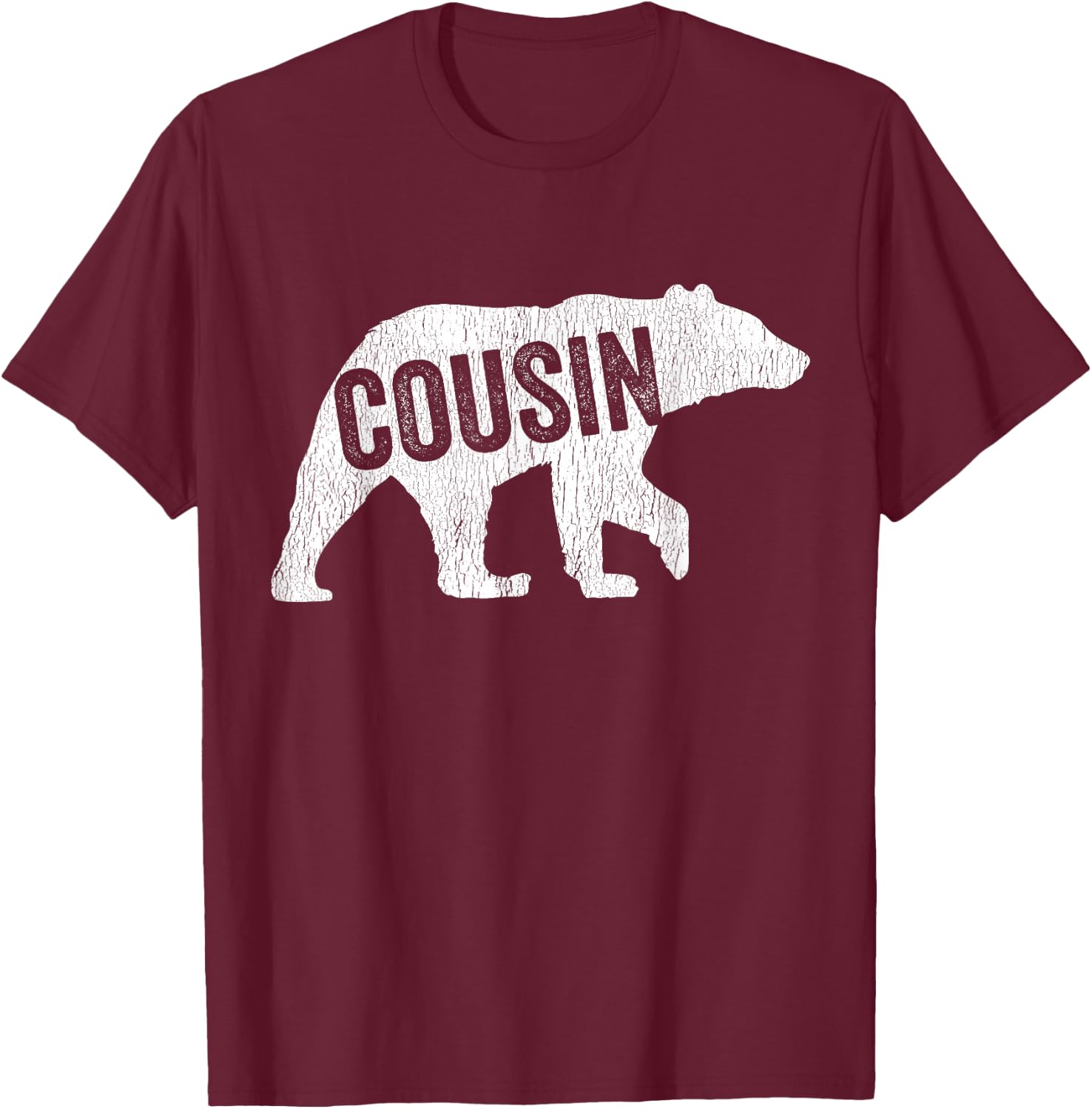 Cousin Bear Matching Family Camping Bear Funny Cousin T-Shirt - T-Shirt | Maroon