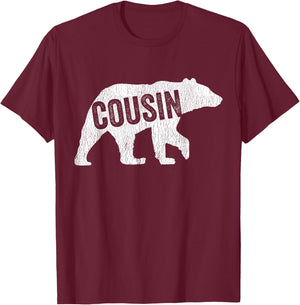 Cousin Bear Matching Family Camping Bear Funny Cousin T-Shirt - T-Shirt | Maroon