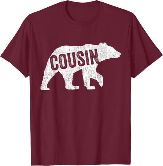 Cousin Bear Matching Family Camping Bear Funny Cousin T-Shirt - T-Shirt | Maroon