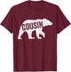 Cousin Bear Matching Family Camping Bear Funny Cousin T-Shirt - T-Shirt | Maroon