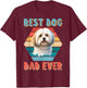 Best Dog Dad Ever Havanese Lover Fathers Day Gift Women Kids T-Shirt - T-Shirt | Maroon