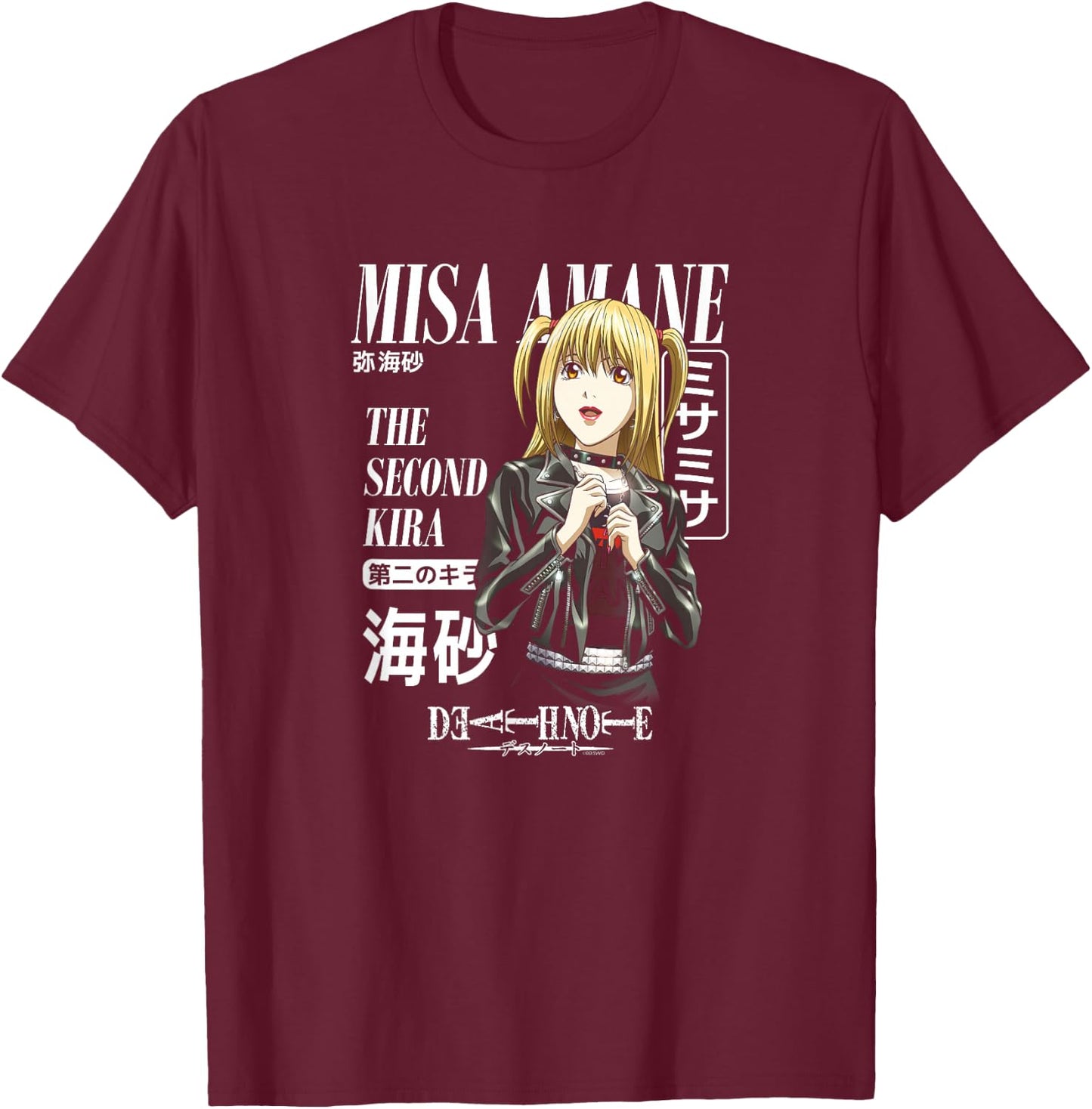 Death Note Misa Magazine Cover Anime T-Shirt - T-Shirt | Maroon
