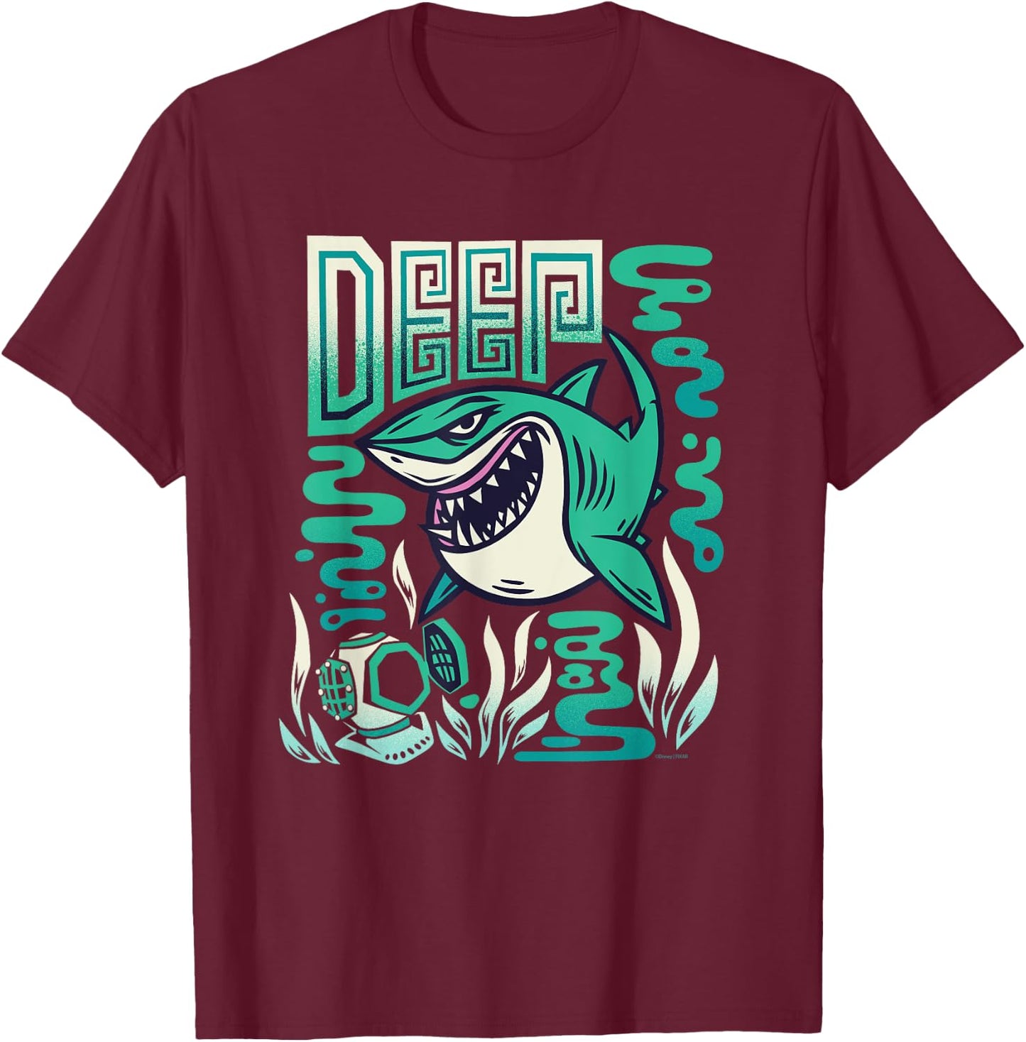 Disney and Pixar’s Finding Nemo Bruce the Shark Deep T-Shirt - T-Shirt | Maroon