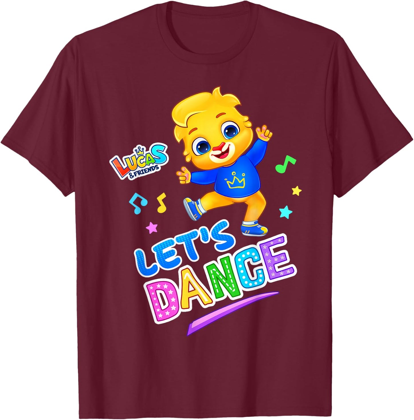 Let's Dance | Official Lucas & Friends by RV AppStudios T-Shirt - T-Shirt | Maroon