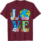 Happy Earth Day Birthday Save Nature Love Girl Environment T-Shirt - T-Shirt | Maroon