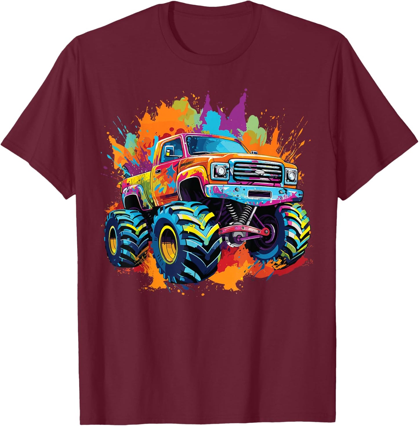 Monster Truck for toddlers Youth & Adults T-Shirt - T-Shirt | Maroon