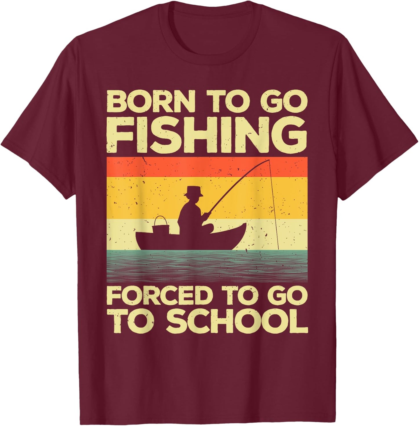 Unique Fishing Gift Fisherman Accessories & Stuff Adults Kids Black Cotton 65% Polyester 35% Short Sleeve Classic Fit Small T-Shirt - T-Shirt | Maroon