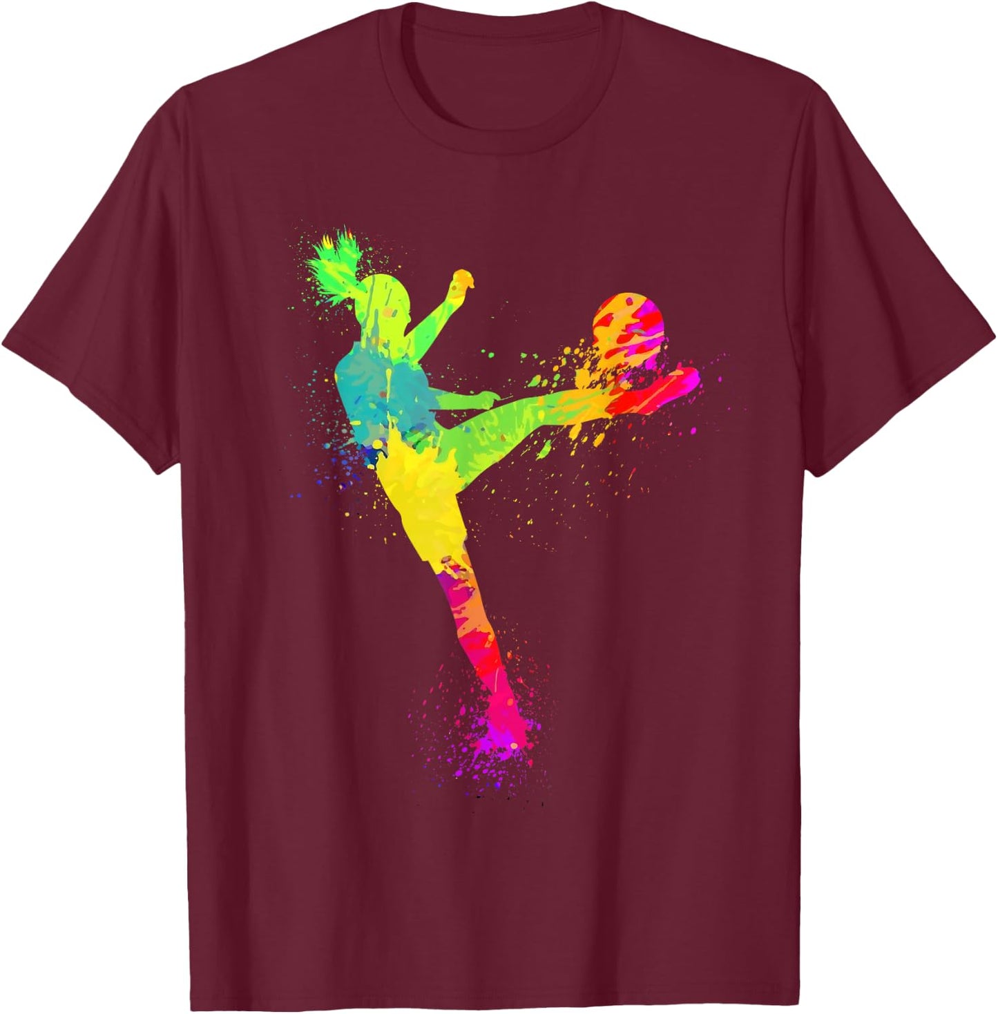 Cool Soccer Design Girls Soccer Player Sport Lover T-Shirt - T-Shirt | Maroon