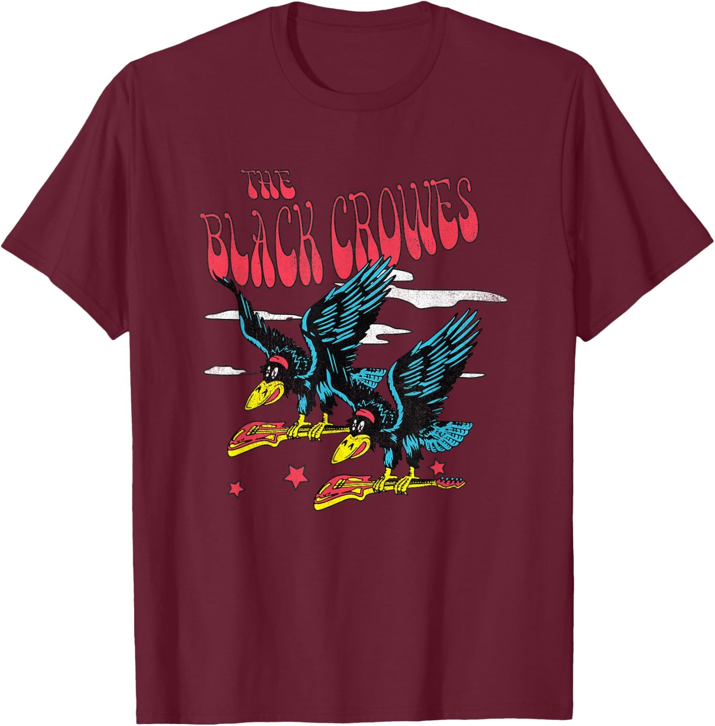 Official Black Crowes Flying Crowes T-Shirt - T-Shirt | Maroon