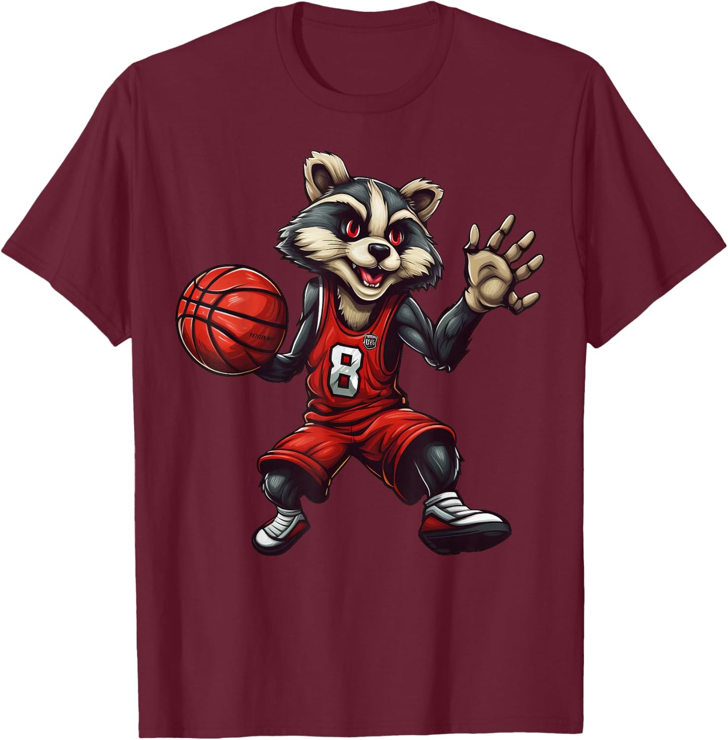 Basketball Badger T-Shirt - T-Shirt | Maroon