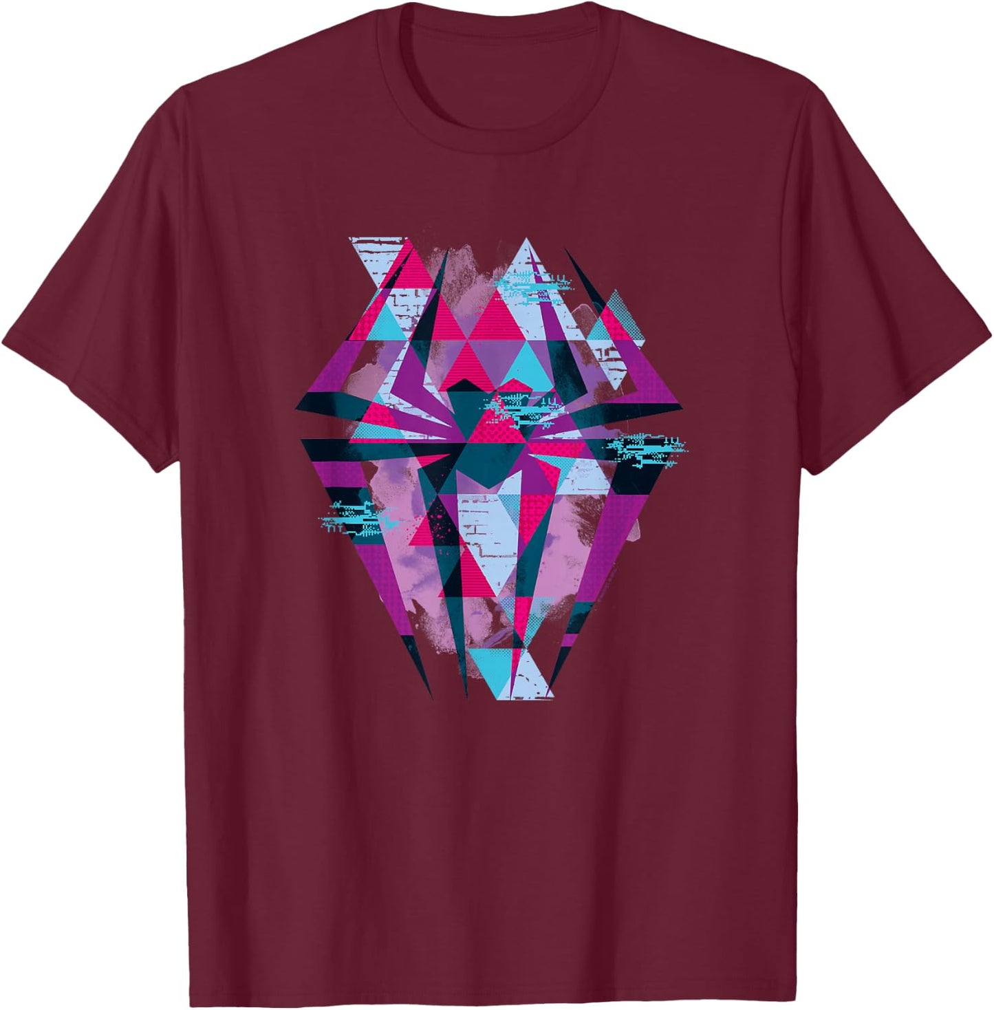 Marvel Spider-Man Across The Spider-Verse Part 1 Poly Spider T-Shirt - T-Shirt | Maroon