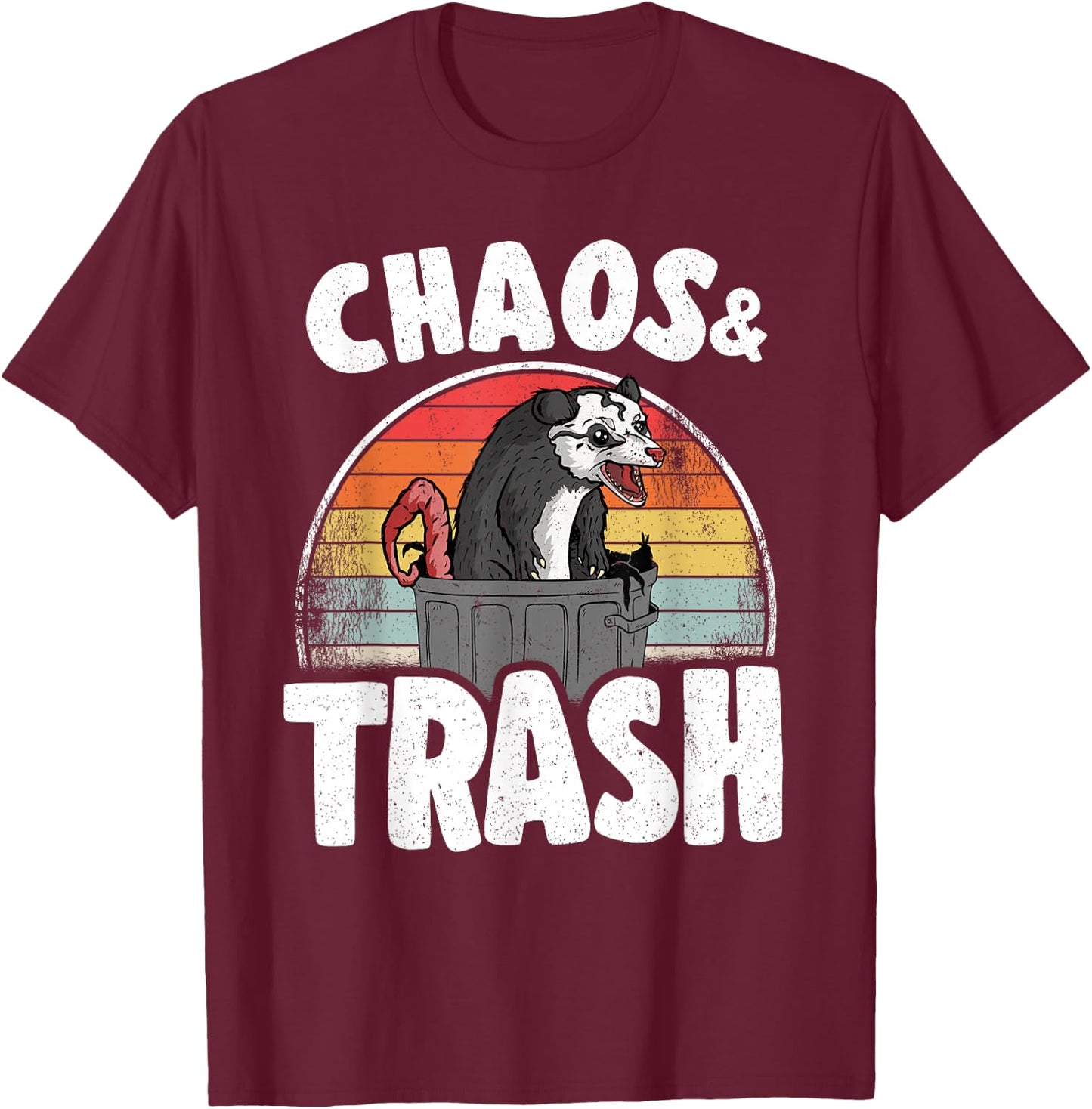 Chaos & Trash Opossum Lover Possum T-Shirt - T-Shirt | Maroon