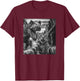 Cat T Rex Dinosaur Selfie Funny Retro Classic Photo T-Shirt - T-Shirt | Maroon