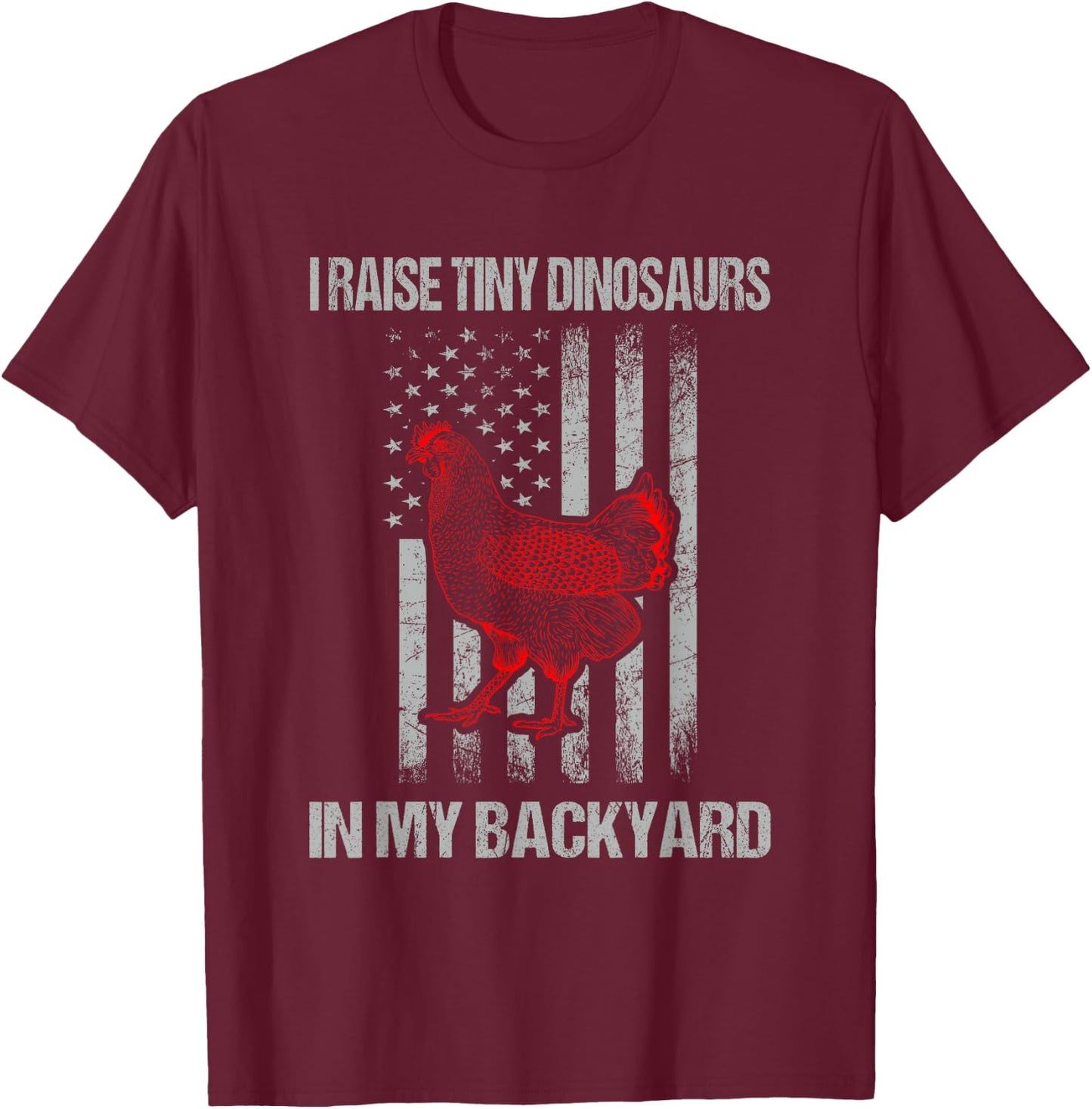 Retro Funny Future Backyard Chicken Farmer T-Shirt - T-Shirt | Maroon