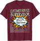 Customer Service Supervisor - Funny Hero Job T-Shirt - T-Shirt | Maroon
