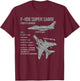 F-100 Super Sabre T-Shirt - T-Shirt | Maroon