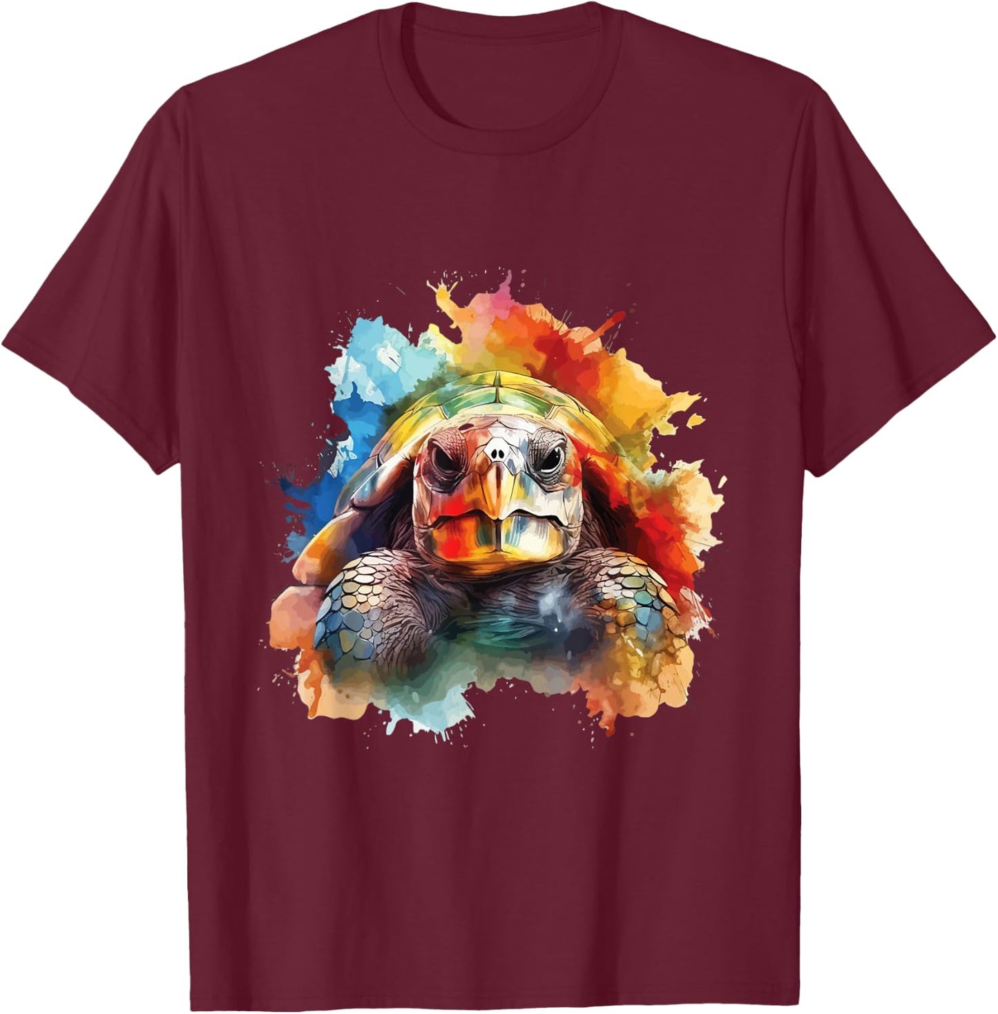 Colorful Turtles - Animal Pet Owner Wildlife Nature Lover T-Shirt - T-Shirt | Maroon