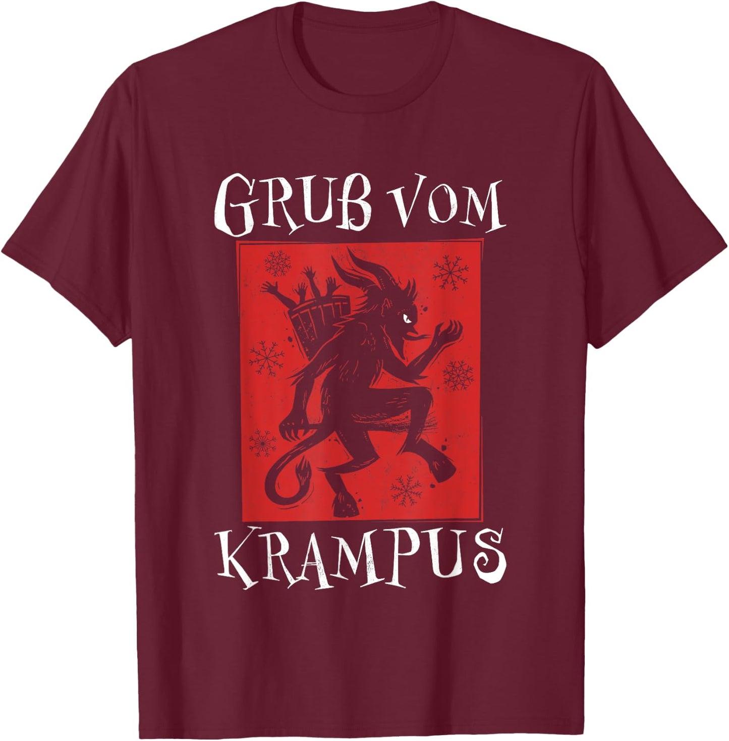 Kramperl Christmas Demon Santa's Helper Gruss Vom Krampus T-Shirt - T-Shirt | Maroon