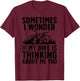 Funny Cycling Art Women Kids Bike Rider Track Racing T-Shirt - T-Shirt | Maroon