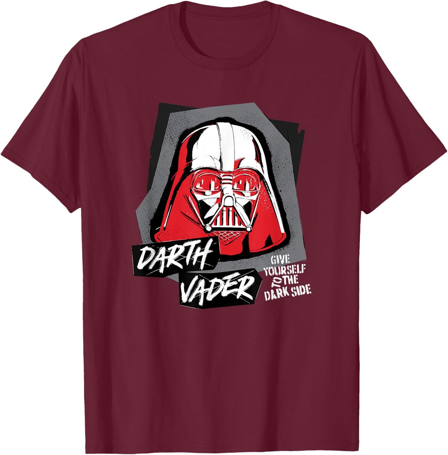 Star Wars Darth Vader Helmet Give Yourself to the Dark Side T-Shirt - T-Shirt | Maroon