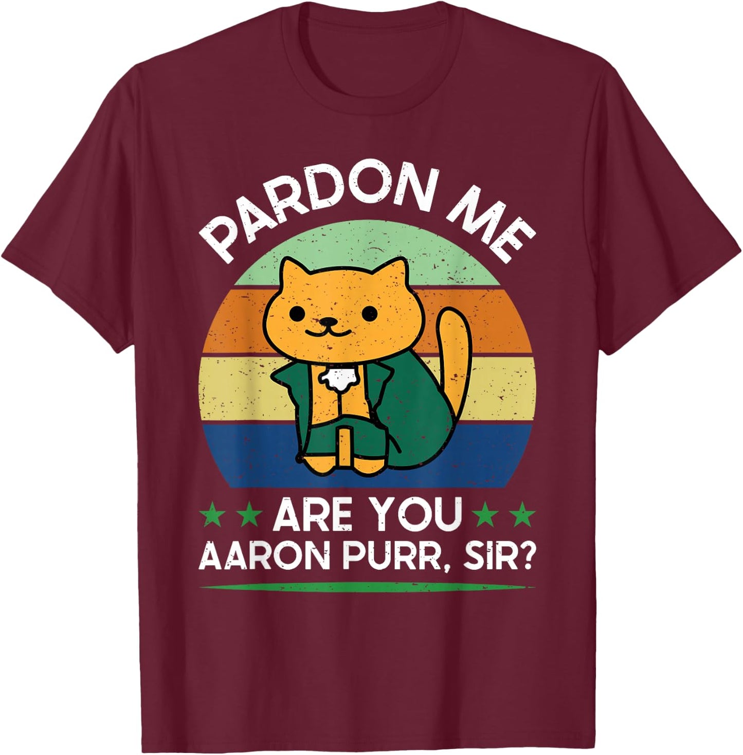 Funny 4Th Of July Pardon Me Are You Aaron Purr Sir T-Shirt - T-Shirt | Maroon