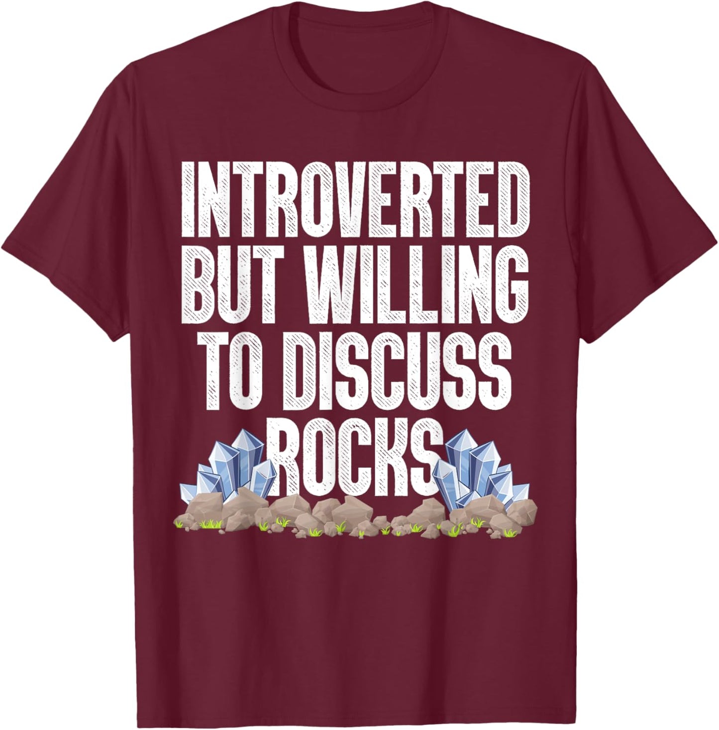 Cool Rock Collector Art Women Kids Geology Rockhound T-Shirt - T-Shirt | Maroon