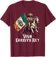 Viva Cristo Rey Guadalupe Catholic Cristeros T-Shirt - T-Shirt | Maroon